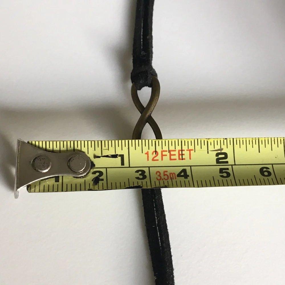 Infinity Symbol Black Choker Necklace